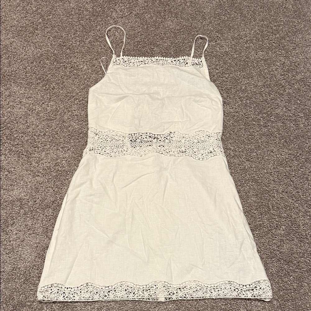 Abercrombie Apron Lace Trim Mini Dress - Picture 1 of 2